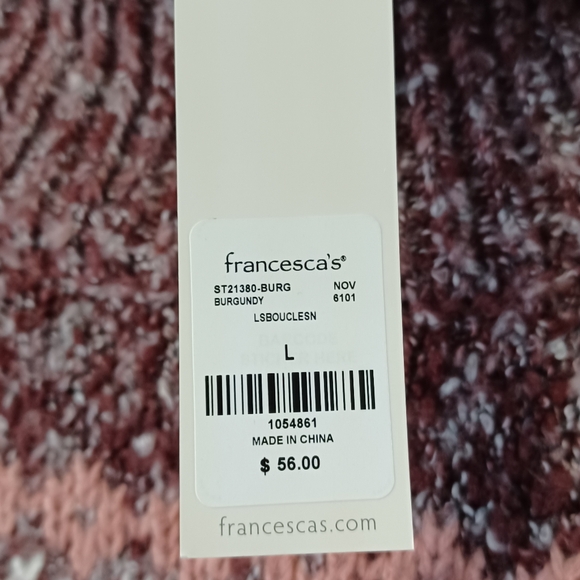 NWT Francesca's Women's Sweater Size Large - Picture 8 of 12